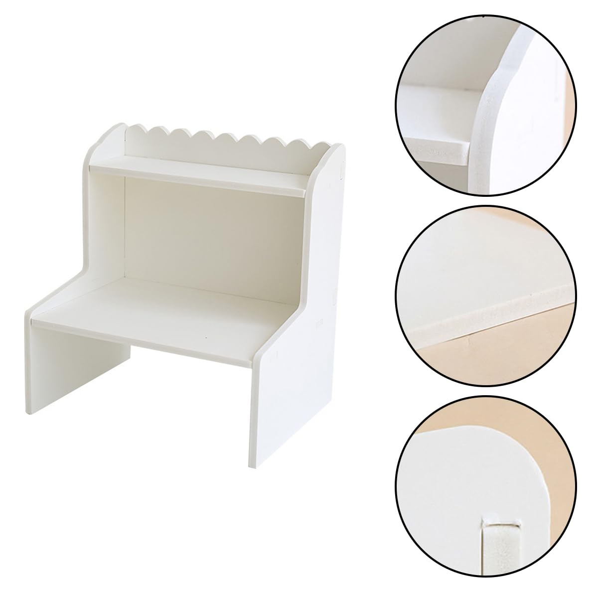 Amazon.co.jp: 卓上ラック デスク上置き棚 白 シンプル 2段 デスク収納